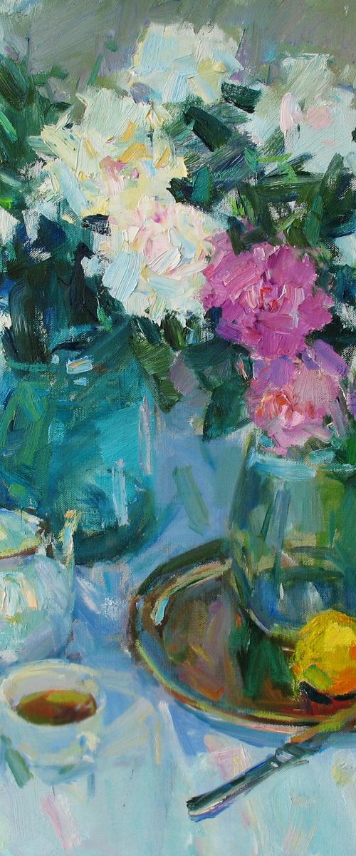 The Peonies by Aleksandr  Kryushyn