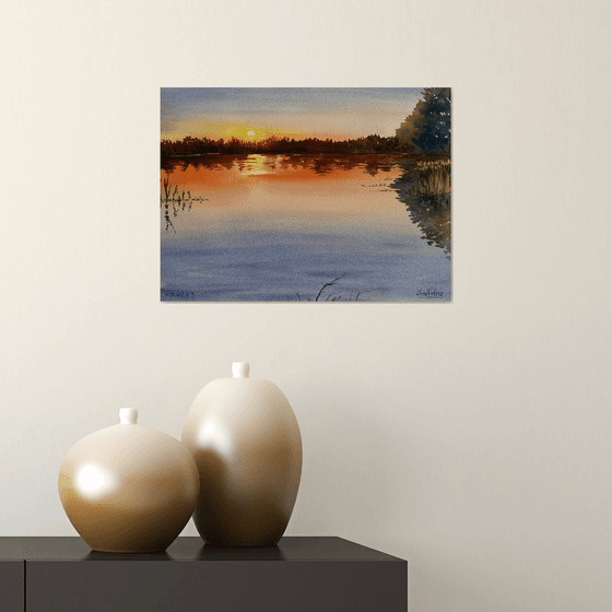 Sunset over Lake Möwen