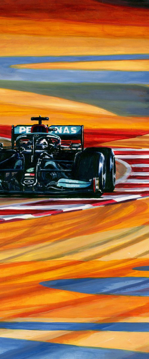 Lewis Hamilton - 2021 Bahrain GP Winner by Alex Stutchbury