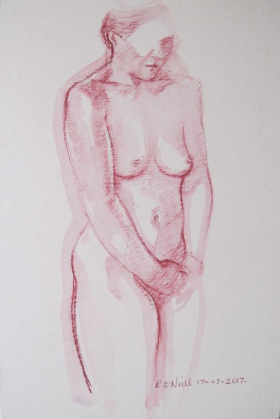 Standing female nude