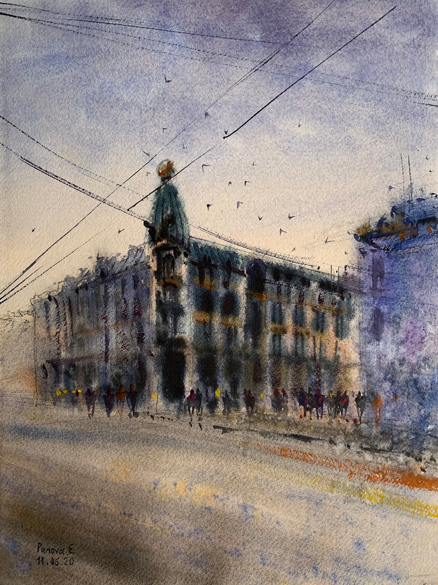 House on Nevsky Prospekt. St. Petersburg. by Evgenia Panova
