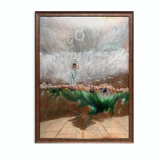 Earth Coral Garden Abstract Crystal Artwork