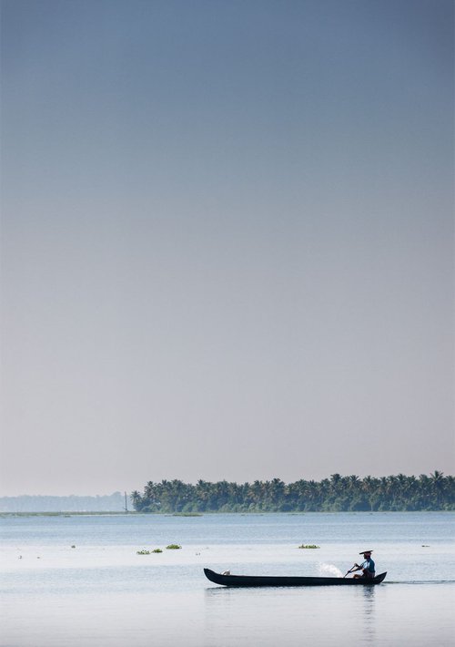 Fisherman, Kerala Backwaters by Tom Hanslien