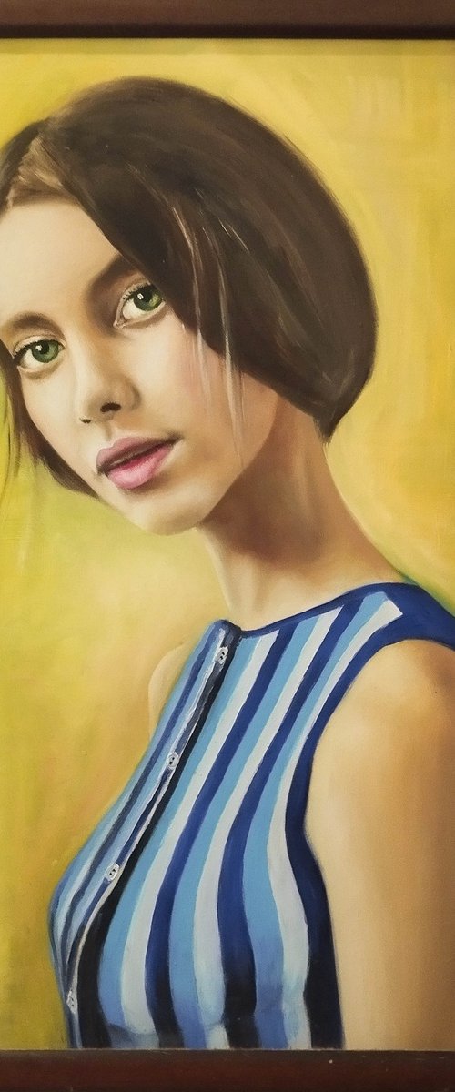Portrait in Yellow Light by Gábor Szőke
