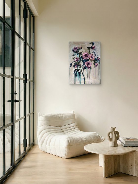 Flowing Dusty Roses I