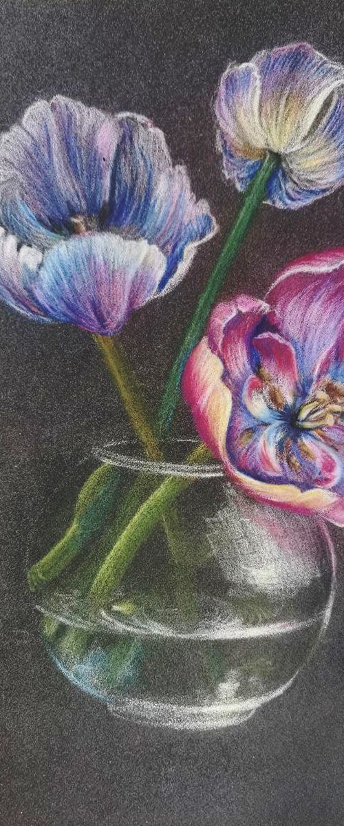 Still life with tulips by Oksana Siciliana