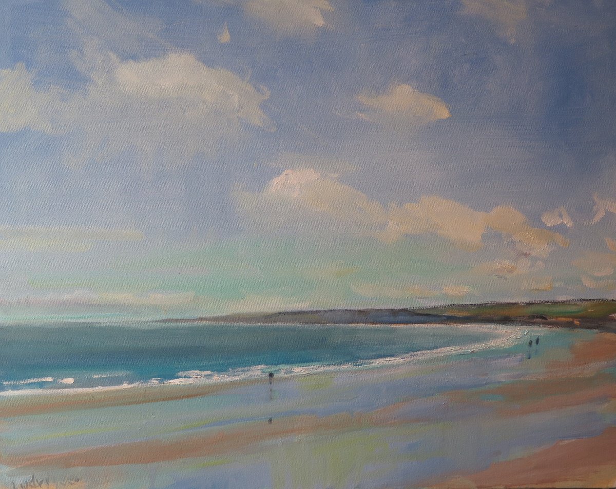 Filey Bay, July 23 By Malcolm Ludvigsen, 30 X 24, Artwork For Sale On Artfinder