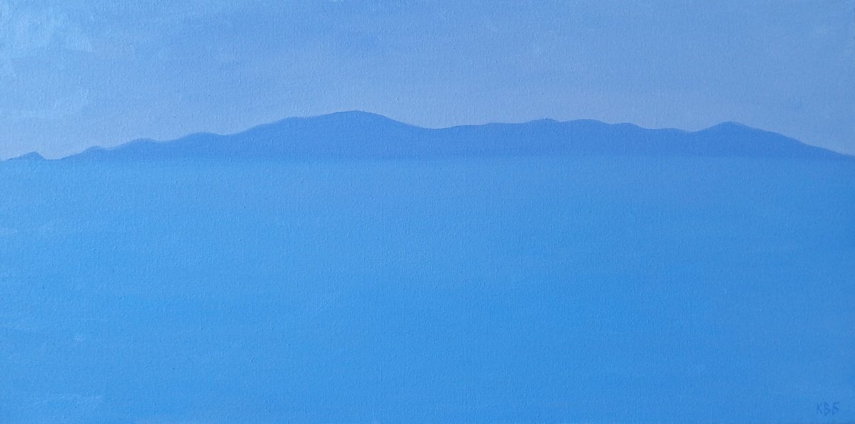 Impressionistic Landscape Oil Painting By Vasyl Koval, 24 X 12", Thasos, Original Artwork