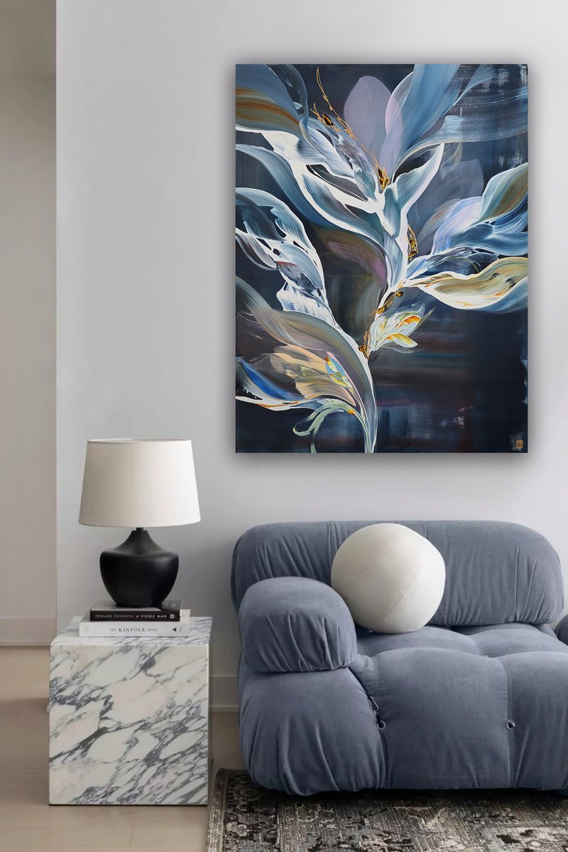 Abstract Acrylic Painting By Novi Lim, 36 X 48", Becoming Light, Original Artwork