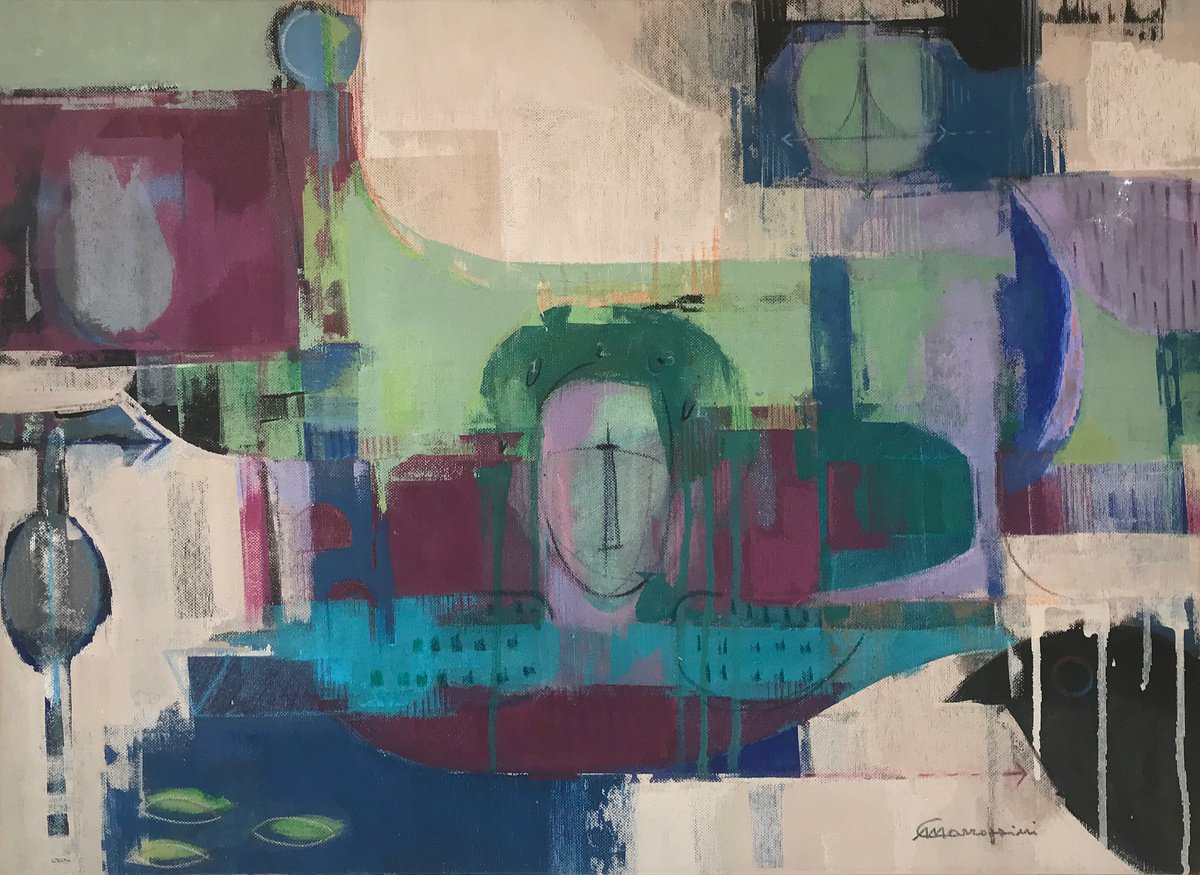 Expressive Painting , Itinerario Di Un Angelo Perso By Marcello Carrozzini, 24 X 17, Artwork For Sale On Artfinder