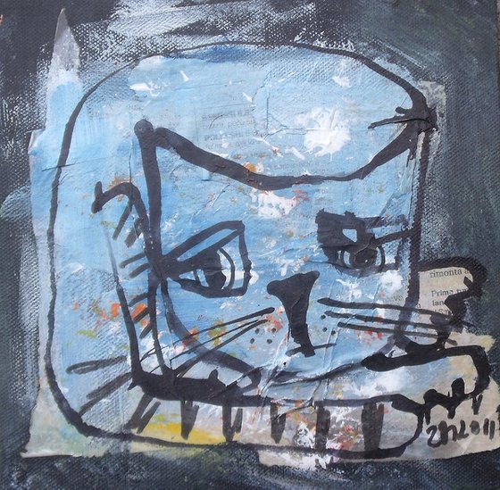 blue cat collage