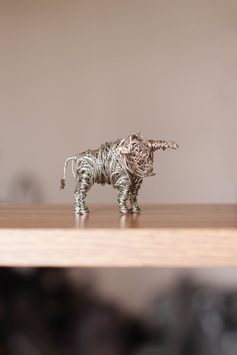 Bull (8x5x5cm 0.1kg cupronickel) by Karen Axikyan