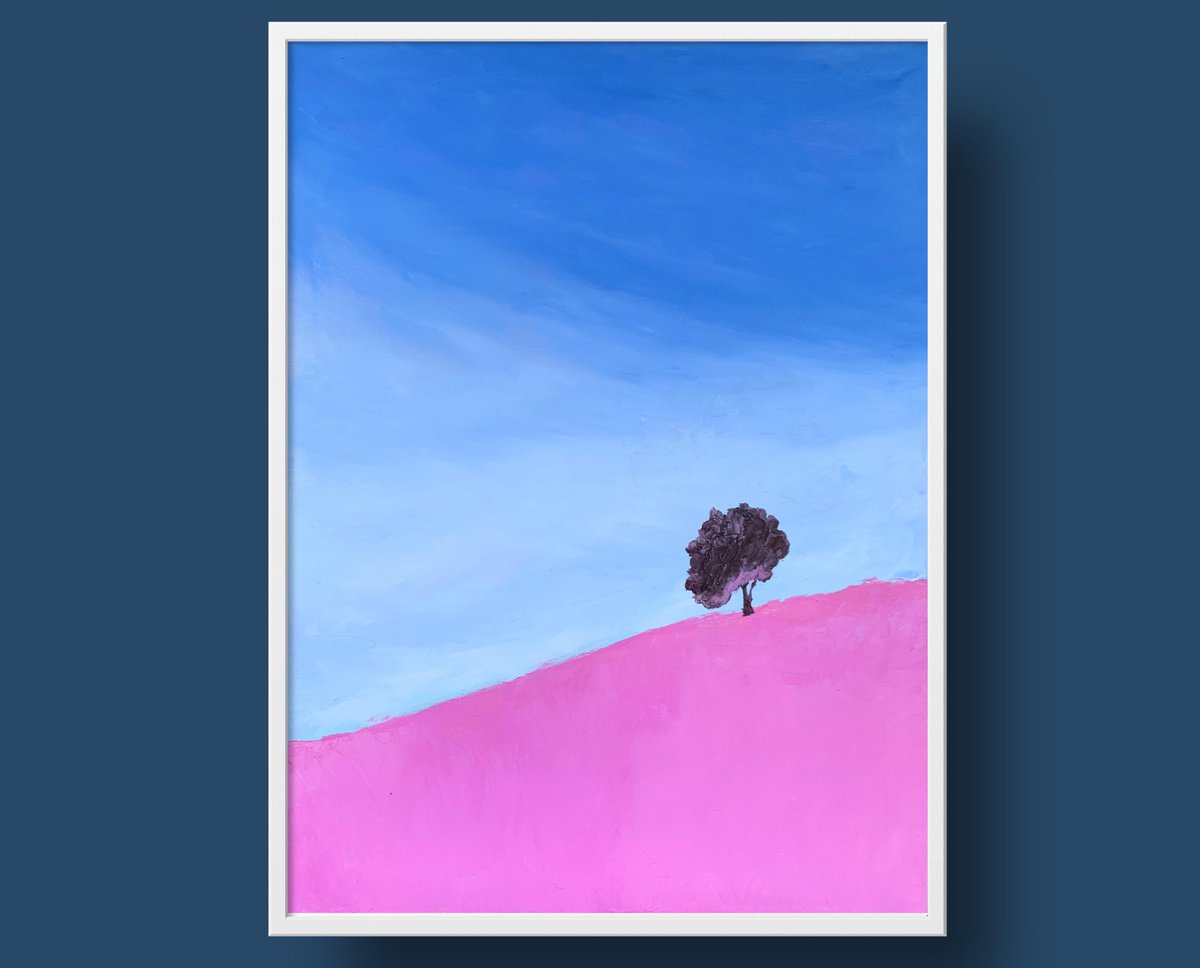 Abstract Landscape with a tree. by Vita Schagen