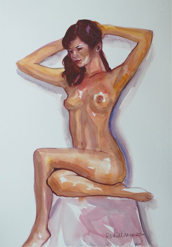 Seated female nude