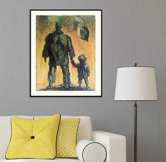 Lost childhood (40x50cm, Acrylic/canvas, ready to hang)
