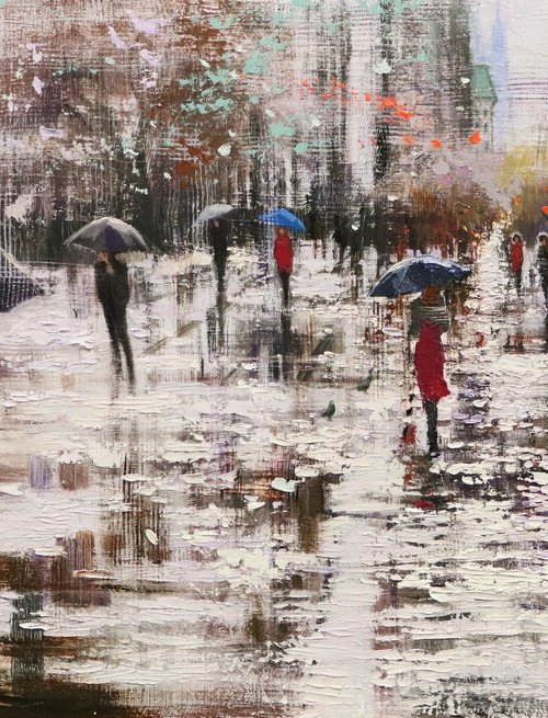 Winter Rainy Day by Chin H Shin