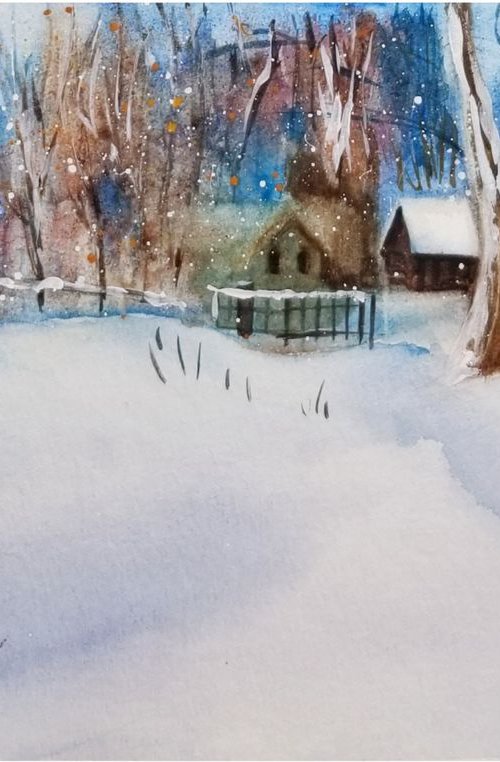 Winter Landscape #1. by Alexandra Tomorskaya/Caramel Art Gallery