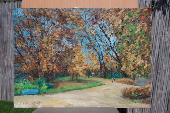 Autumn Landscape Milan Park (50x70cm).Sale