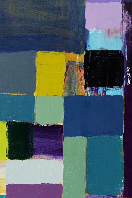 Squares / Yellow Purple