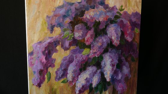 Abstract painting - Lilacs painting #3