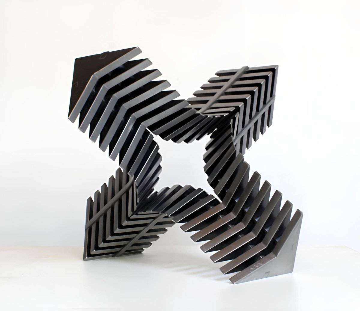 Geometric Abstract Sculpture By Nikolaus Weiler, 13 X 10", Open Medium, Original Artwork