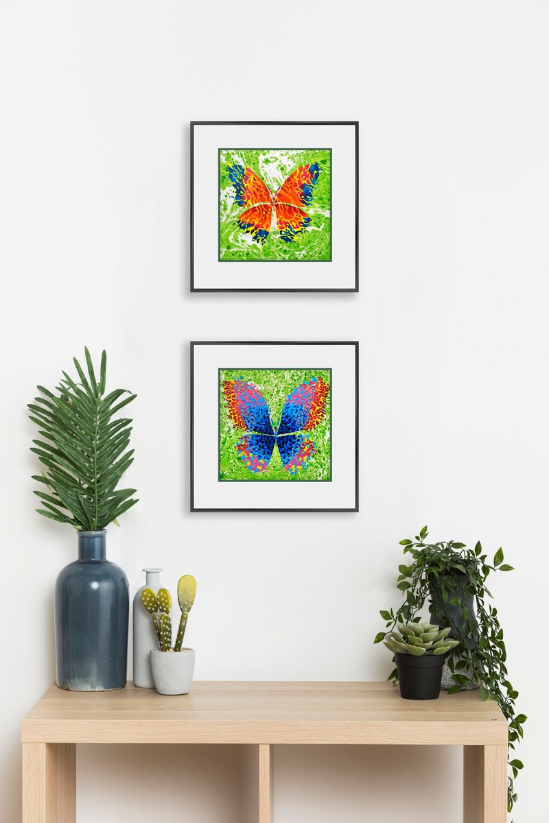 Bright Summer, Set Of 2 By Mariia Raskin, 20 X 10, Artwork For Sale On Artfinder