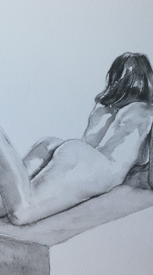 Seated female nude by Rory O’Neill