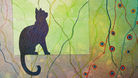 Black Cat in the Window