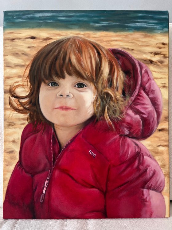 Puffer Jacket on the Shore