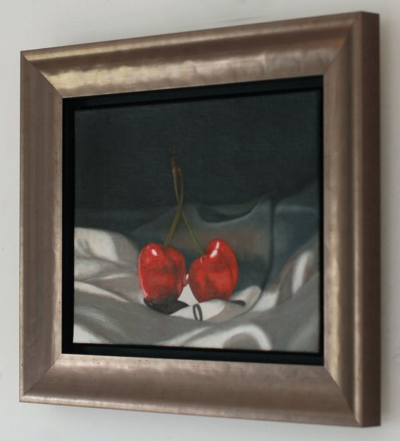 A Pair of Cherries and Silk