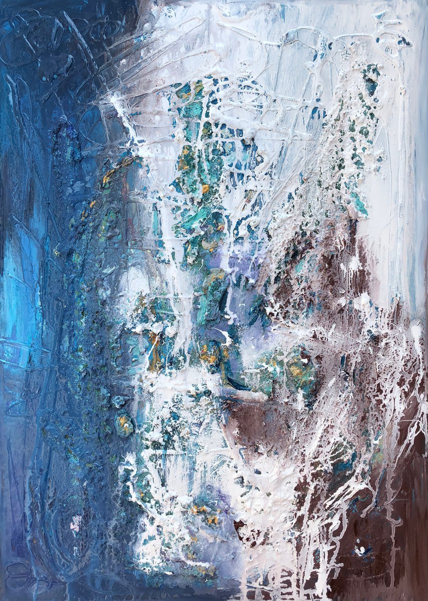 Abstract Oil Painting By Snezana Djordjevic, 20 X 28", Depth 2, Original Artwork