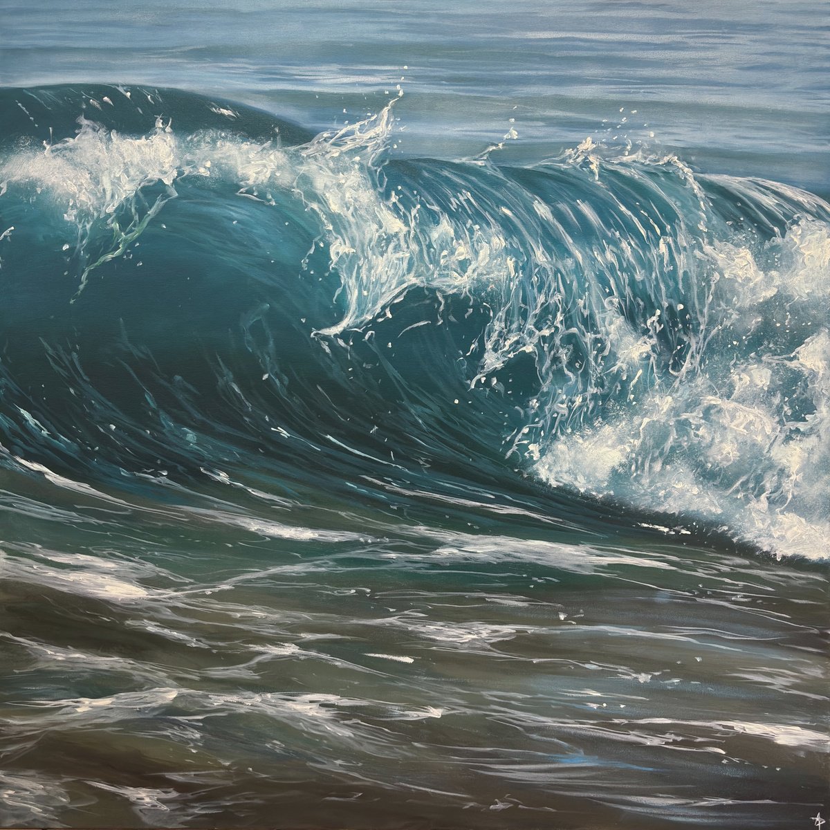 Photorealistic Oil Painting , - Breath Of Water - ? By Alena Panchishin, 39 X 39, Artwork For Sale On Artfinder
