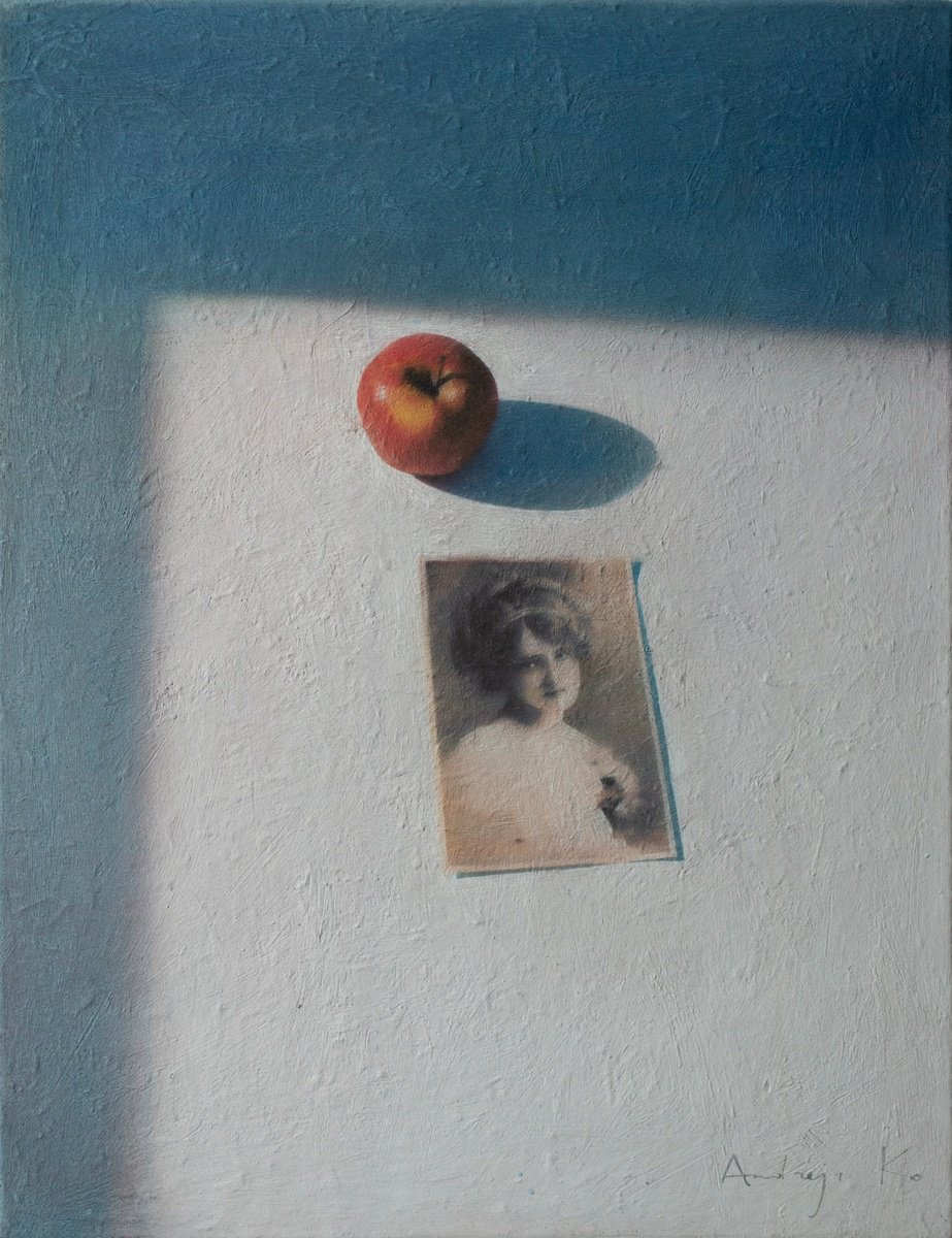 Photorealistic Still Life Acrylic Painting By Andrejs Ko, 20 X 26, The Sunday Blues, Original Artwork