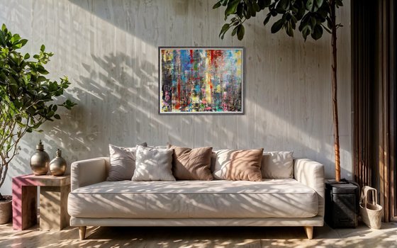 Colors of big city (framed)