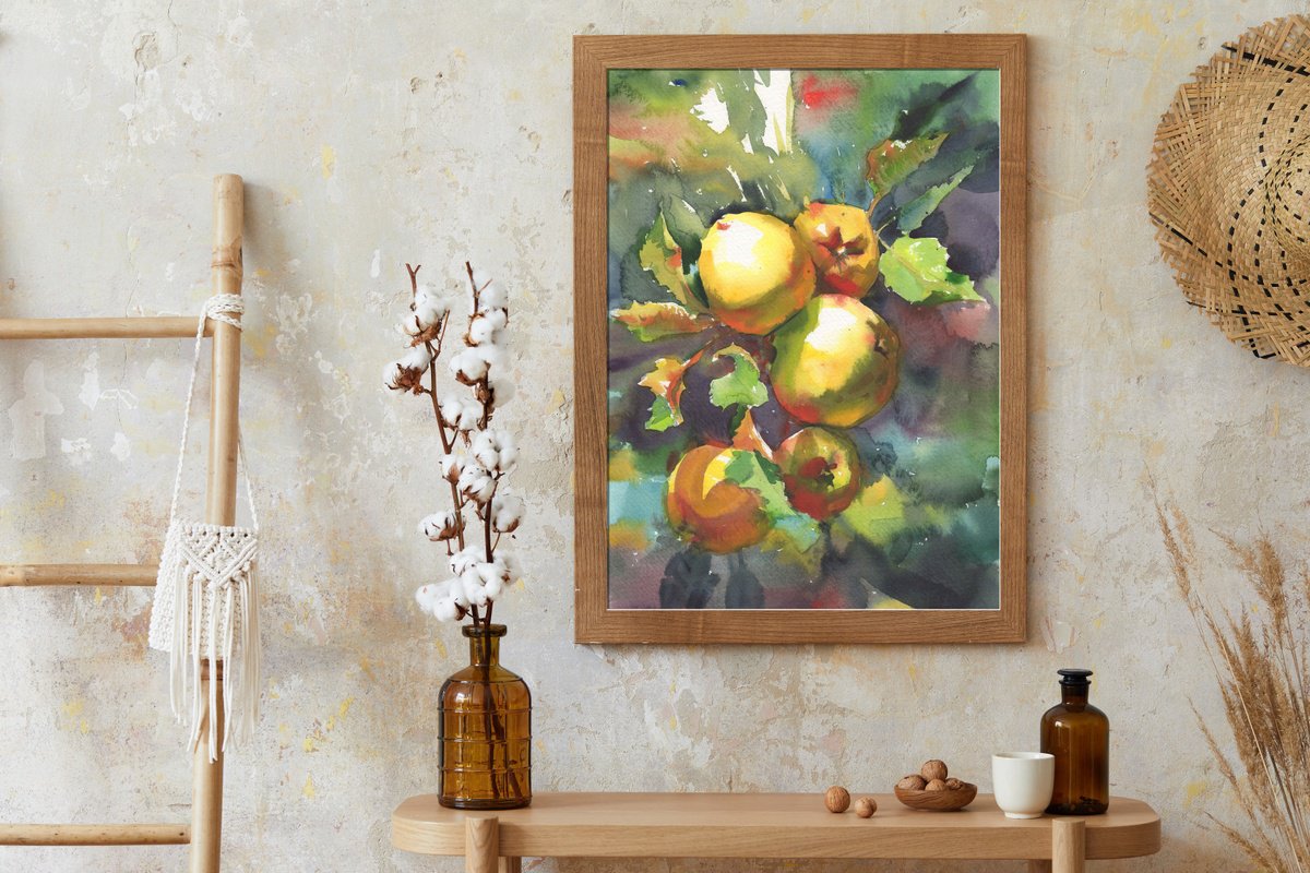 Apples on a branch by Samira Yanushkova