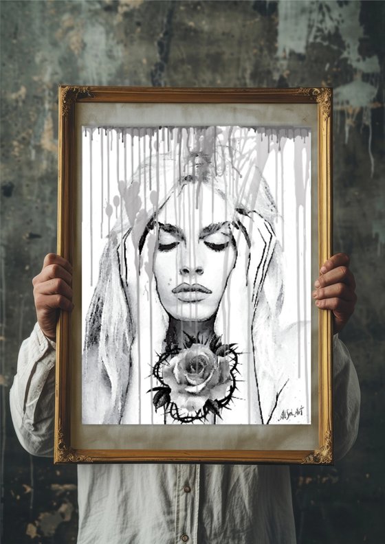 Girl with Rose