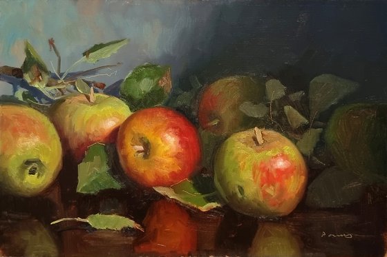 Apples on a Desk