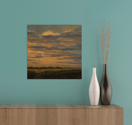 Sunset - sky landscape painting