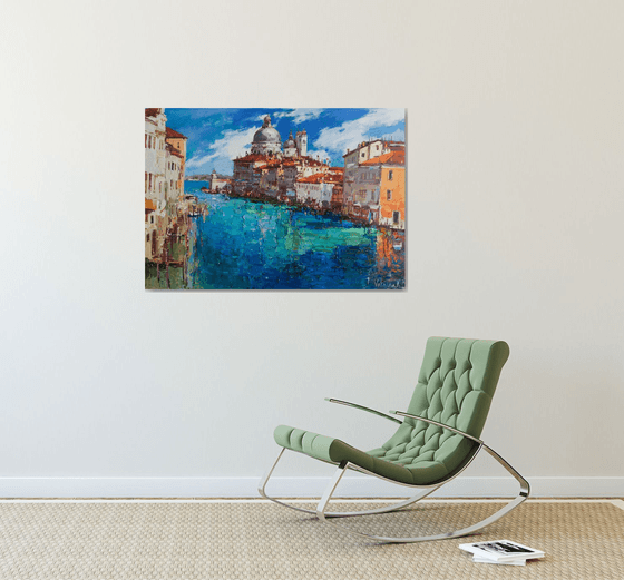 Venice Italy  - Italian impasto Landscape painting