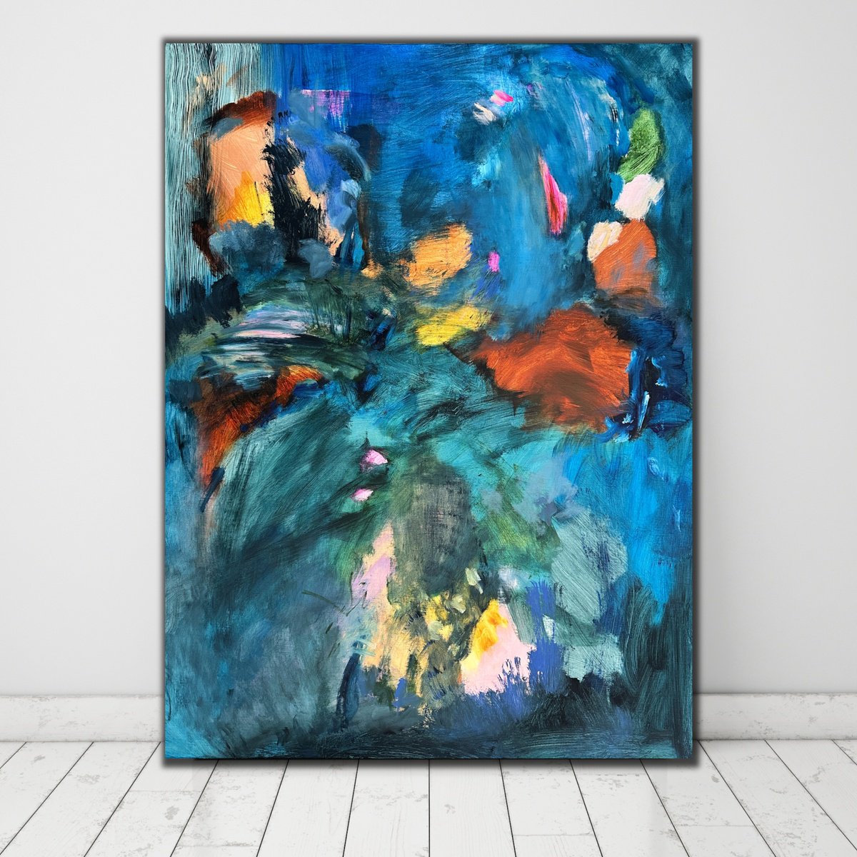 Organic Abstract Acrylic Painting By Kylie Sams, 36 X 48", Everything Magic, Original Artwork