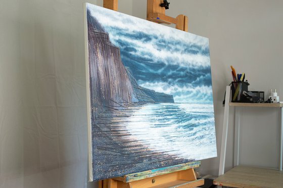 Seascape Under Stormy Skies
