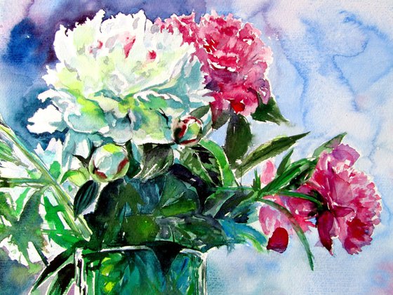 Still life with peony