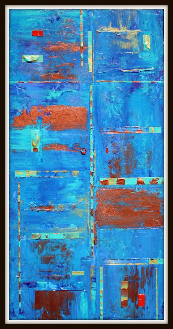 Blue Copper Abstract Expressions