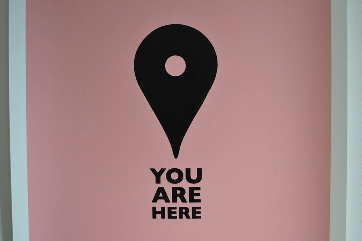 Colour Black | Original  Screenprint | You Are Here | 35 X 50Cm | Artwork For Sale On Artfinder