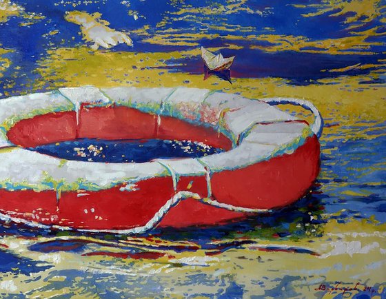 Lifebuoy in the Sea