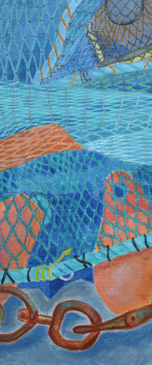 Dunbar Harbour Nets by Alison Deegan
