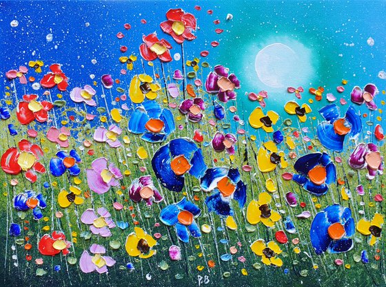 "Magic Moon & Flowers in Love"