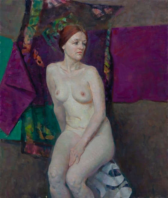 Pearl – Original Nude Oil Painting