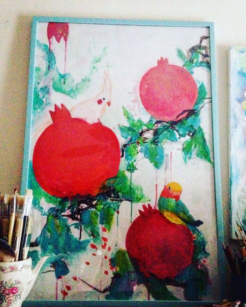Pomegranate branch by Olga Pascari
