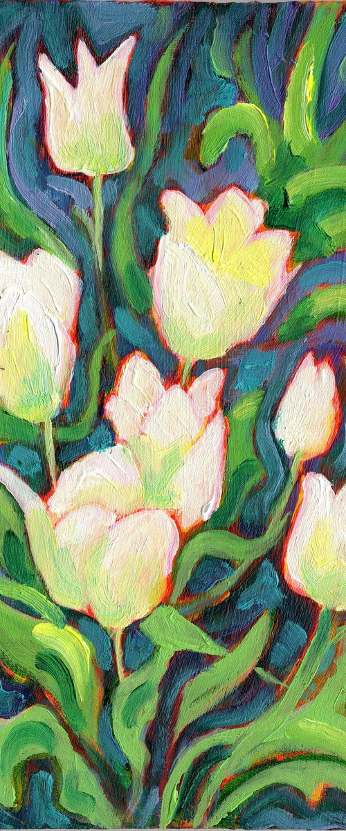 White Tulips by Mary Kemp